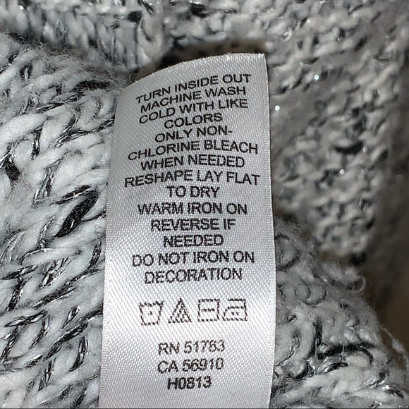 Cozy Knit Open-Front Sweater - Black and White - Picture 7 of 7